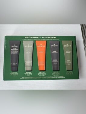 Origins Multi-Masker Set — Green, Orange & Charcoal Mini Masks 5 total 15ml each